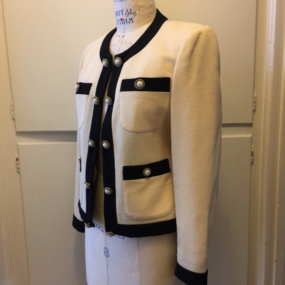 SOLD 90s Moschino Jacket skirt suit set 6 IT 40 - Picture 4 of 8